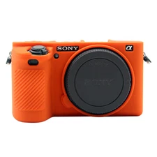 AMZER Soft Silicone Protective Case for Sony ILCE-6500 - Orange