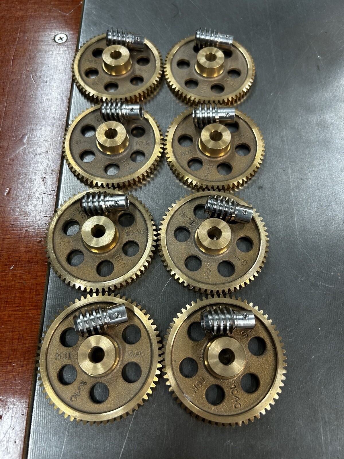 QTY 1 BOSTON GEAR BRONZE WORM GEAR SET 24 PITCH 60 TEETH 60:1 RATIO SINGLE LEAD