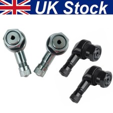 2x Motorbike Motorcycle 90 Degree Angle Wheel Tire Stem Tubeless Valve Aluminium