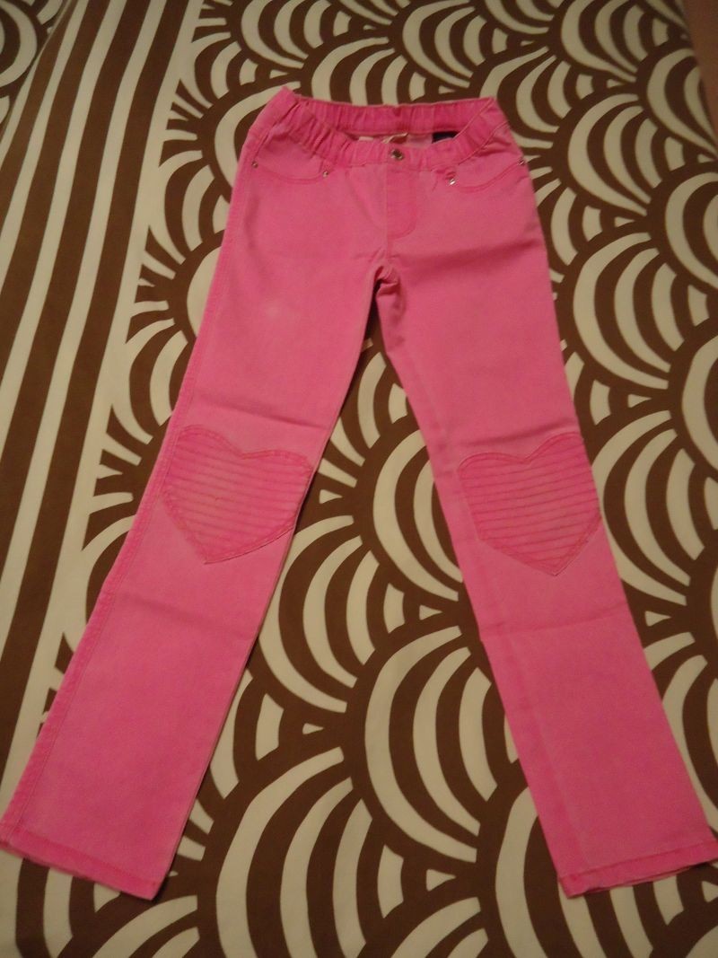 Jeans Distressed Néon Rose - Jegging Femme Neuf Avec étiquettes - Taille Régulière