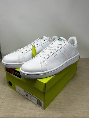 Adidas Cloudfoam Advantage Clean White Leather Sneakers AW3914 Men s Size 11.5