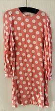 Loft pink polkadot dress
