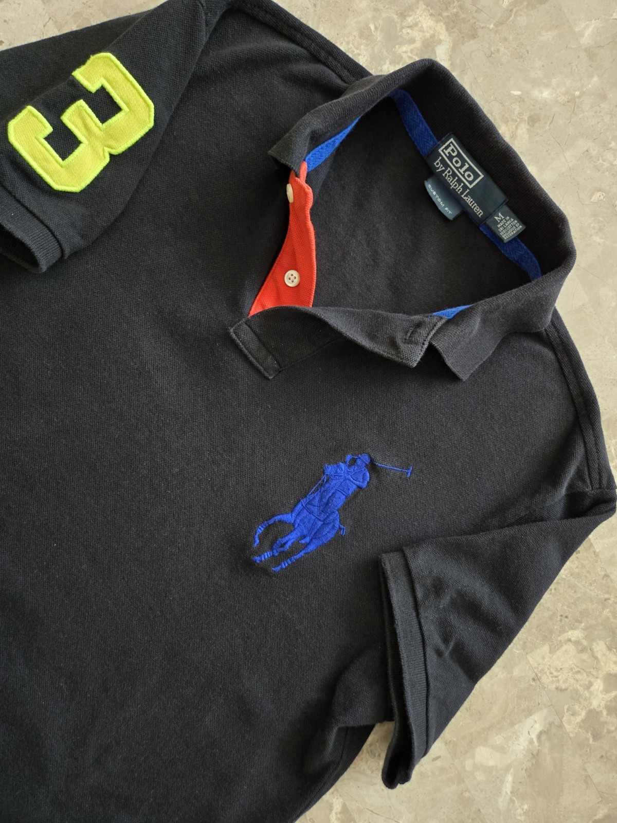 VTG POLO RALPH LAUREN CUSTOM FIT BIG PONY POLO SHIRT MEN