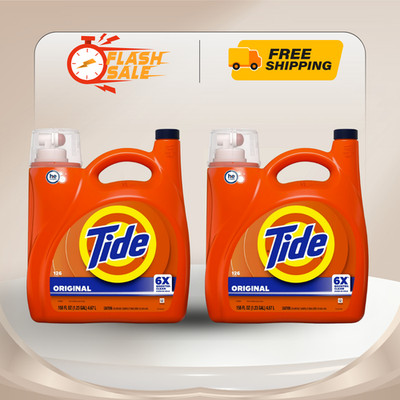 [FASH SALE] 2 Pack Tide Original Liquid Laundry Detergent 158 fl oz 126 Loads