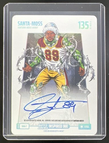 2026 Bo Jackson Battle Arena Griffey Set Santa-Moss Steel Battlefoil #SMA-7 Auto