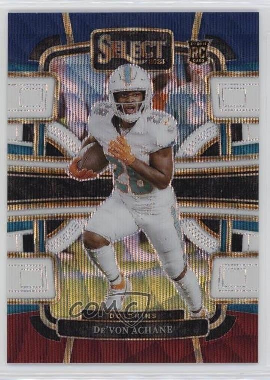 2023 Panini Select Concourse Tri-Color Prizm 74/259 De'Von Achane #63 7eo