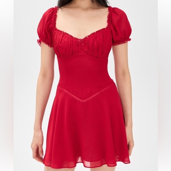 reformation red mini dress Reformation mini dress by Reformation