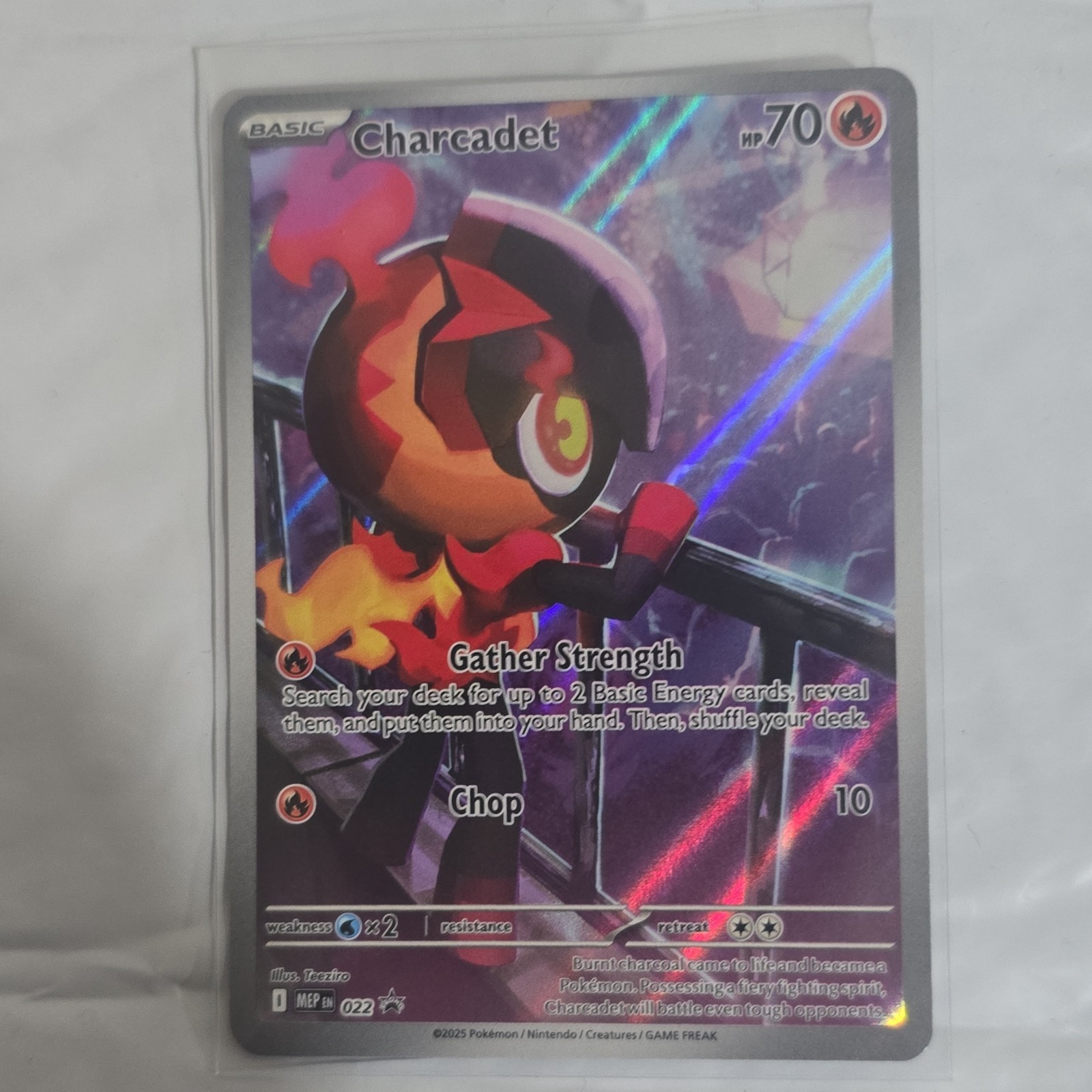 Charcadet 022: Basic 70 HP Gather Strength Chop Holo MEP Pokémon TCG Card