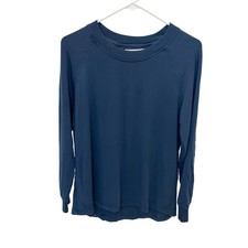 LAKE Pajamas Navy Blue Modal Long Sleeve Lounge Top Raglan - Size Small