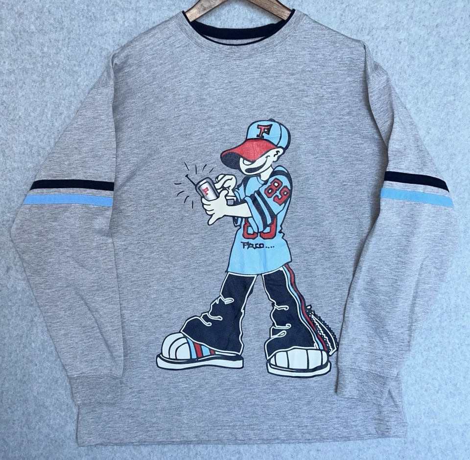 Paco Jeans Men’s Large Vintage 90s Long Sleeve Shirt Graphic Cartoon Y2K - Image 2 of 4