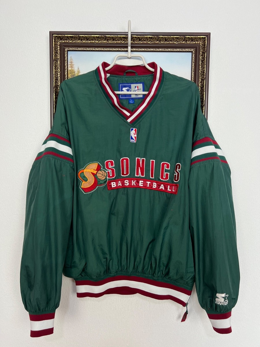 Vintage 90's Starter Seattle Sonics Supersonics Jacket NBA Bomber