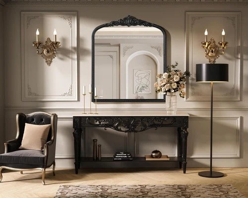 Elegant Decor Naomi Vintage Resin Mirror 36X42 in Vintage Bronze - Picture 2 of 7