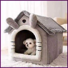 Indoor Warm Dog House Soft Pet Bed Tent House Dog Kennel Cat Bed Removable