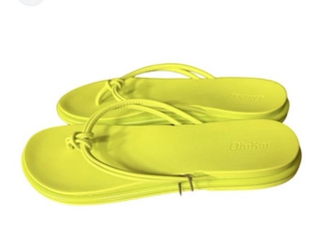Sandalias chanclas Olukai Aka amarillo citrón para mujer talla 9 ¡usadas dos veces! Foto 4 de 4