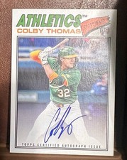 2026 Colby Thomas Topps Baseball Heritage Real One Auto #ROA-CT Athletics