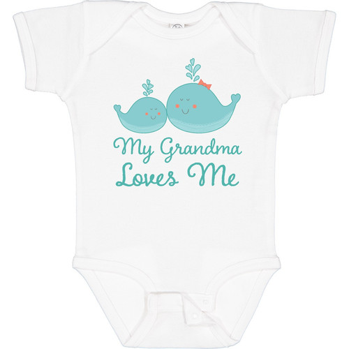 Inktastic My Grandma Loves Me Baby Bodysuit From Grandchild Grandson Family Sea