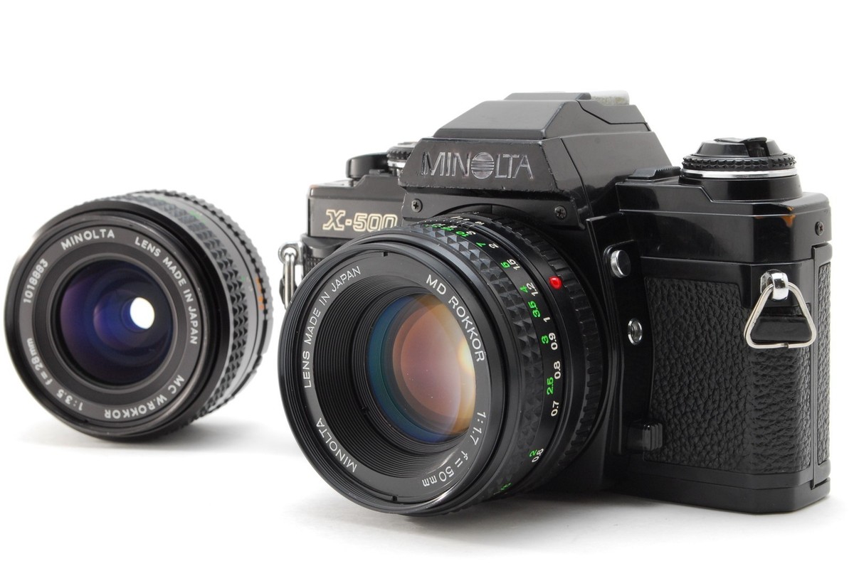 [#500] ミノルタ MINOLTA XD & ROKKOR 28mm 2.8 Minolta 28mm F/2.8 W-Rokkor X MD Mount Manual Focus Lens {49