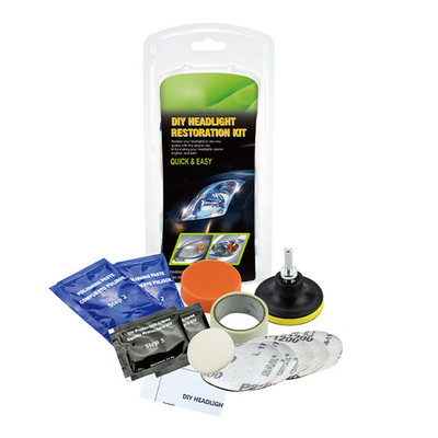 16pcs Car Headlight Lens Restoration Repair Kit Polishing Cleaner Cleaning Tools