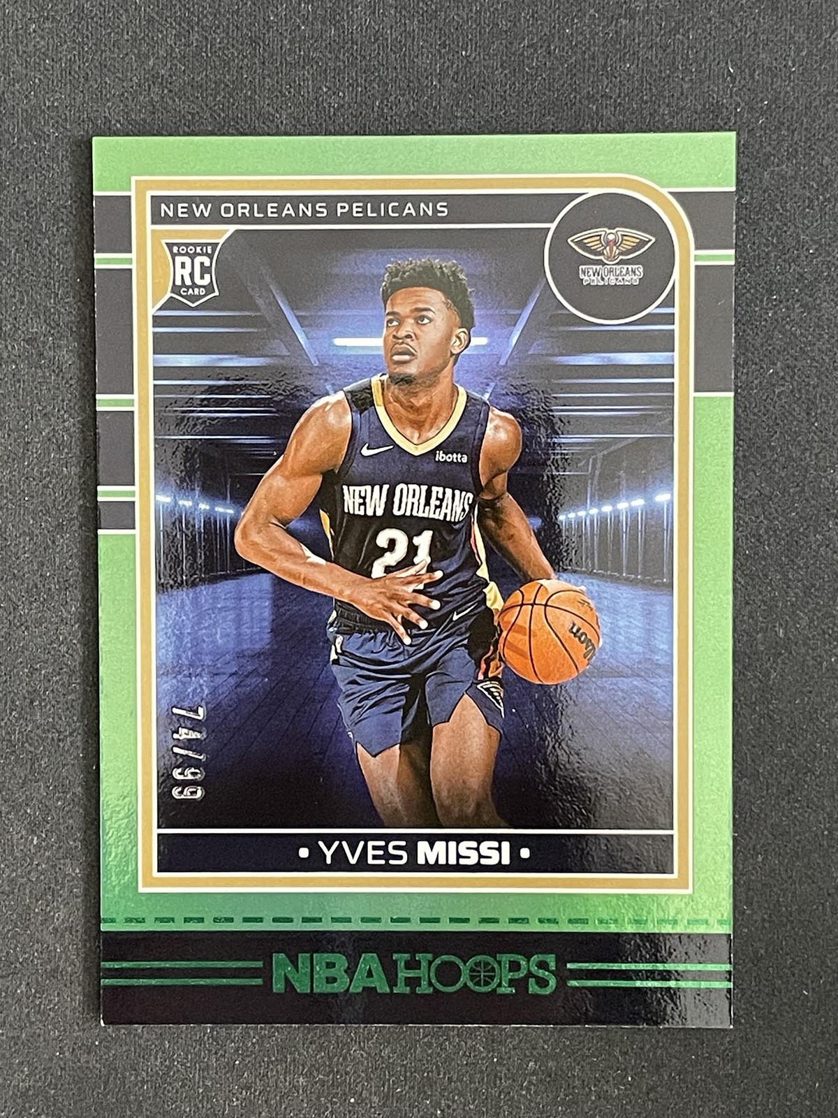Yves Missi 2024-25 Panini NBA Hoops Green 74/99 RC #251