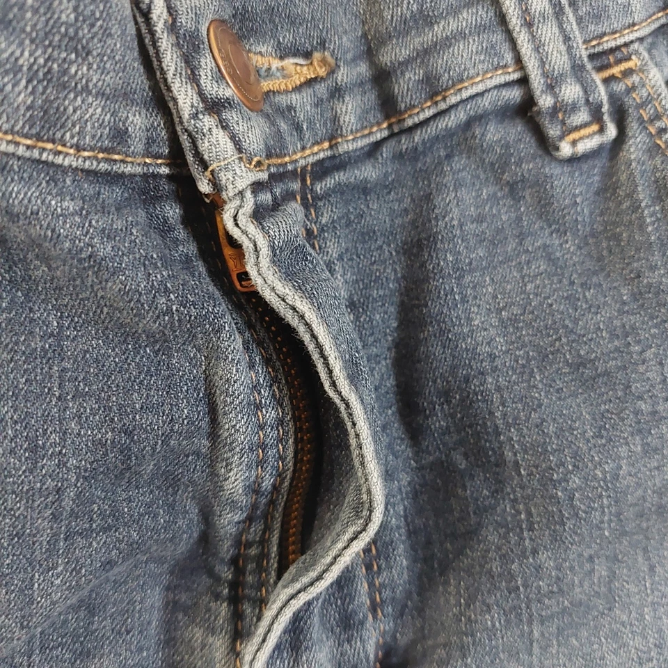 Pantalones de mezclilla Lee de corte relajado azules para mujer clásicos cómodos informales de uso diario Foto 3 de 4