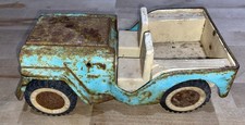  PARTS  Vintage 1960s Pressed Steel Tonka Aqua Jeep Teal Turquoise Truck Toy