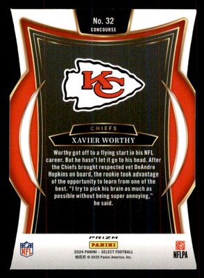 2024 Panini Select Concourse Silver Prizm Die-Cut #32 Xavier