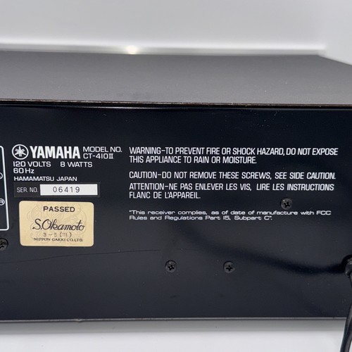 Yamaha CT-410 II AM/FM Stereo Tuner MOX Auto DX Rare Nice! L@@K - Picture 4 of 6