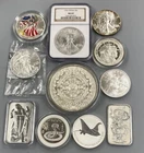 15 Troy Ounces .999 Silver Coins Bars Rounds nice mix L24785