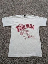 Vintage Screen Stars Best T Shirt Single Stitch WBA Basketball Bunny Logo Medium