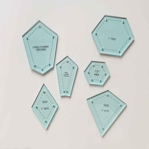 300 Stck. Papier Piecing Formen Acryl Quilt Vorlagen Quilten Patchwork - Bild 3 von 7