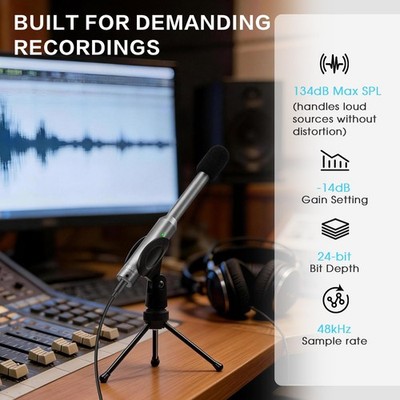 ZXQDRE Measurement Microphone, Professional Calibrated Microphone
