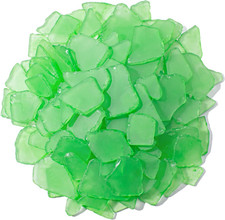 Tumbled Sea Glass for Crafts - 40 OZ Green Frosted Seaglass Pieces for DIY Art C