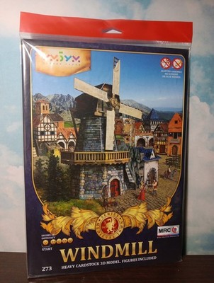 WINDMILL 273 Building Medieval Wargame Terrain Scenery 3D Cardboard Model Kit E5