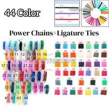 44 Colors Dental Orthodontic Elastic Long/Short/Close Power Chains Ligature Ties