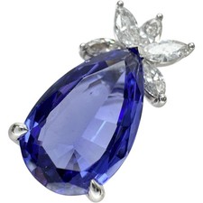 Tanzanite 3.85ct diamond 0.37ct Pendant top Pt900Platinum 2.8g Women