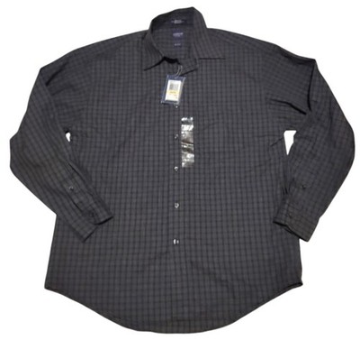 Vintage Arrow USA 1851 Flannel Shirt Wrinkle Free Black And Grey For Men Size M