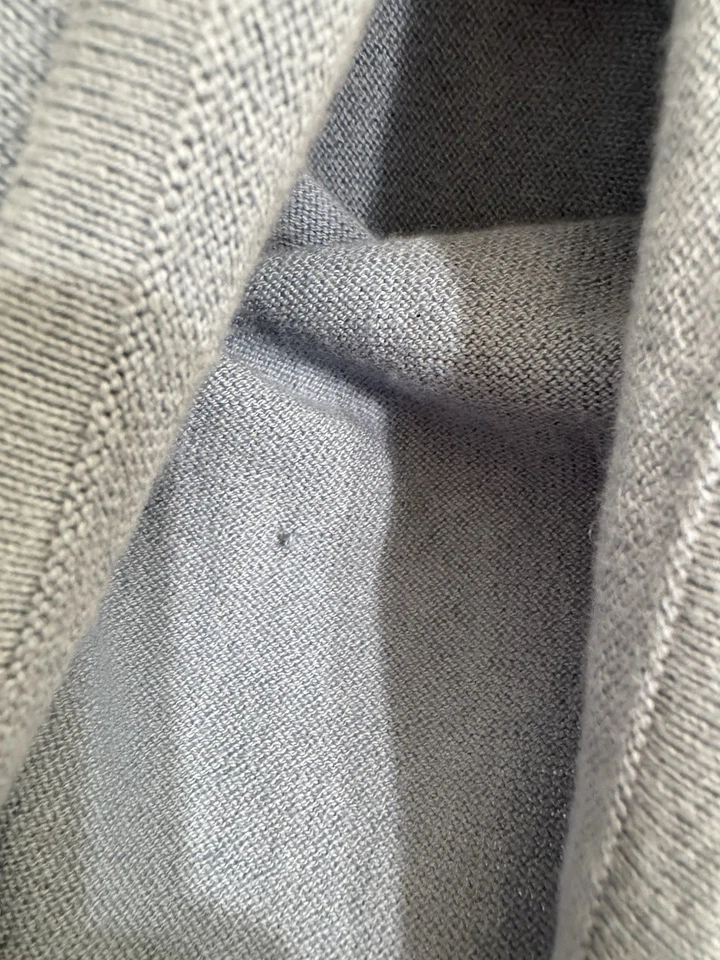 Suéter Jill Pure Jill 2X Top Azul Para Mujer Algodón Orgánico Cachemira Capucha Cuello Foto 4 de 4