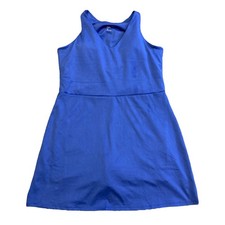 GAPFit Women's Moisture Wicking Shelf Bra Active Tank Dress Deep Ultramarine,