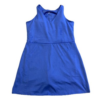 GAPFit Women's Moisture Wicking Shelf Bra Active Tank Dress (Deep Ultramarine,