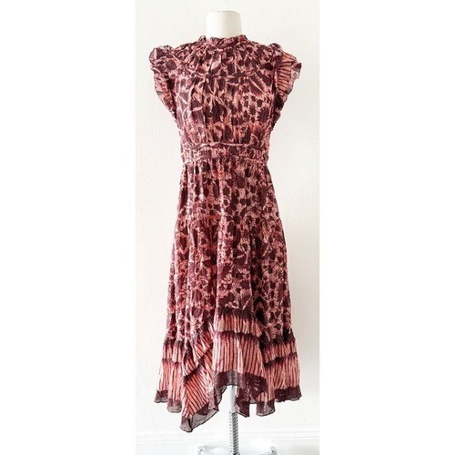 Ulla Johnson Amalia Floral Print Cotton Silk Dress Size 4 - Picture 1 of 9