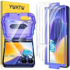 For Samsung Galaxy Z Flip 7 Screen Protector Set 4 EPU Films + 2 Glasses
