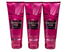 NEW 3 BATH  BODY WORKS PERFECT IN PINK BODY CREAM 8 OZ SHEA ULTIMATE HYDRATION