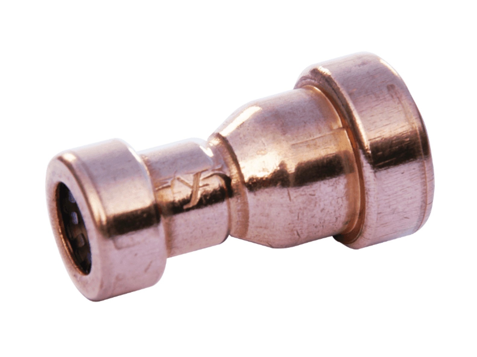 5 x Tectite Sprint 22mm x 15mm push fit straight reducer in copper. 75505