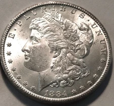 1884-CC Morgan Dollar BU Uncirculated Mint State 90% Silver $1 US Coin