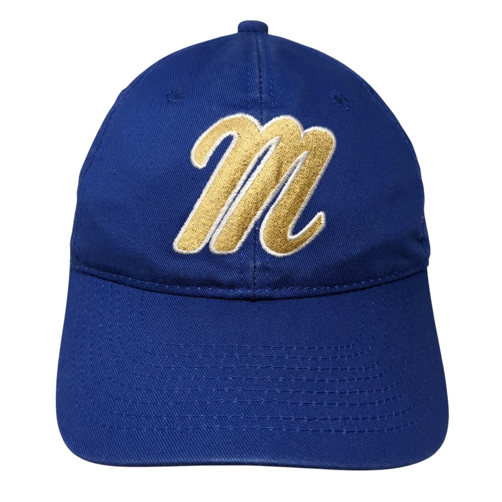 M Initial Strapback Baseball Cap Blue OS Adjustab… - image 1