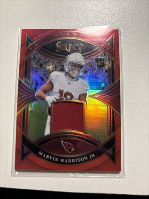2024 Panini Select - Rookie Swatches Marvin Harrison Jr. #RS-MHJ Red Prizm (RC)