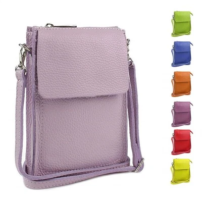 ITALy DAMEN LEDER CROSBODY TASCHE HANDY SMARTPHONE Schultertasche Umhängetasche - Bild 1 von 4