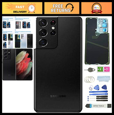 Galaxy S21 Ultra Back Glass Cover Replacement - Housing Door with Camera Lens, P