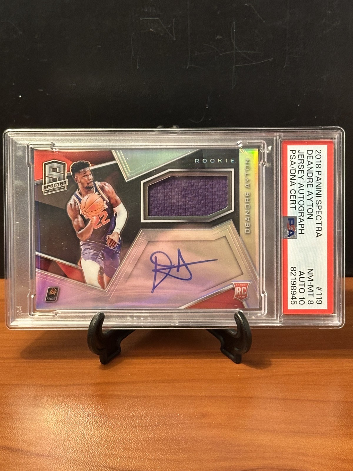 PSA 8 2018-19 Panini Spectra - Rookie Jersey Autographs DeAndre Ayton /299 #119