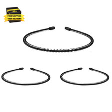 3PCS Metal Hair Band for Men Headband Women Unisex Black Hairband Non Slip Sport